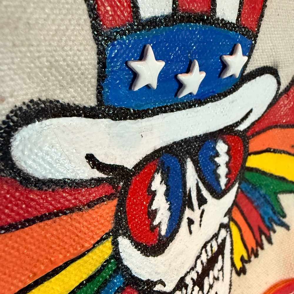 THE GRATEFUL DEAD DOC IS COMING! | A HAND PAINTED BOAT & TOTE VINTAGE RED - Picture 3 of 12